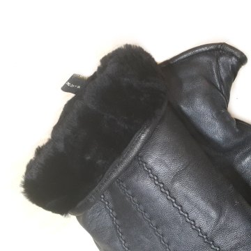 Kahverengi Komple Koyun Kürklü Bayan Eldiven