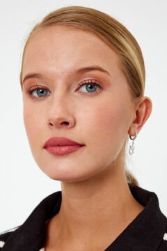 Baykuş Model Gümüş Küpe