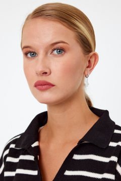 Lale Model Gümüş Küpe