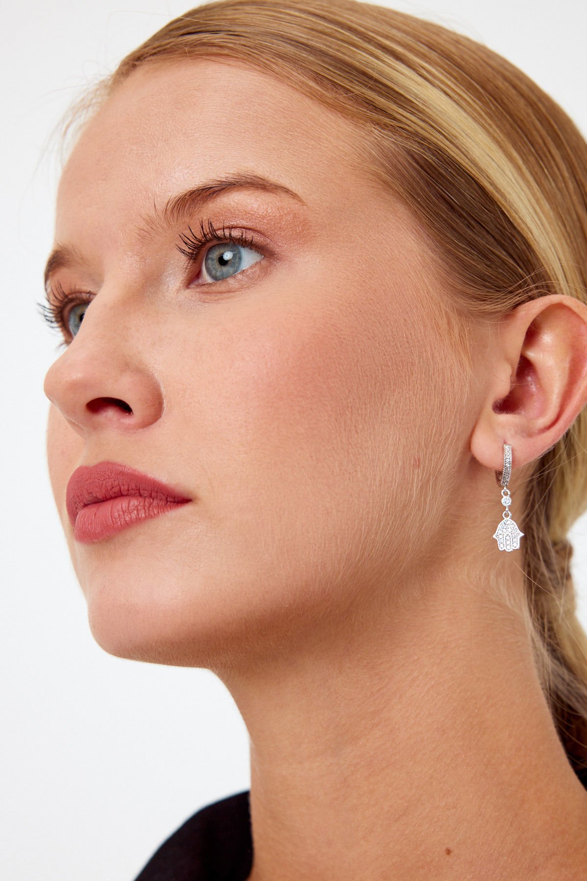 Lale Model Gümüş Küpe