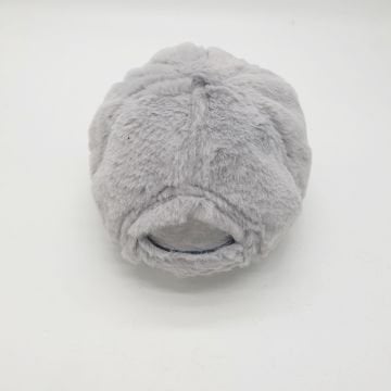 Gri Renk Peluş Kumaş Beyzbol Kep