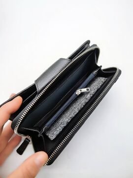 Çıtçıtlı Fermuarlı Kullanışlı Kadın Deri Cüzdan