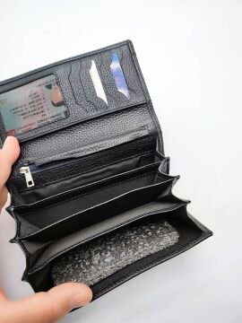 Çıtçıtlı Kullanışlı Kadın Deri Cüzdan