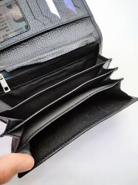 Çıtçıtlı Kullanışlı Kadın Deri Cüzdan