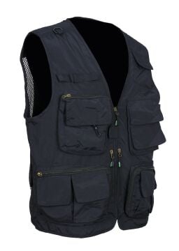 Avcı Model İçi Fileli Siyah Renk Outdoor Yazlık Yelek