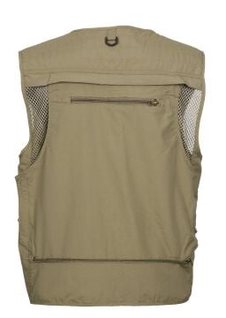 Avcı Model İçi Fileli Krem Renk Outdoor Yazlık Yelek