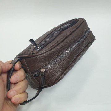 Kahve Renk Deri Erkek El Çantası