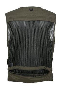 Avcı Model İçi Fileli Haki Renk Outdoor Yazlık Yelek