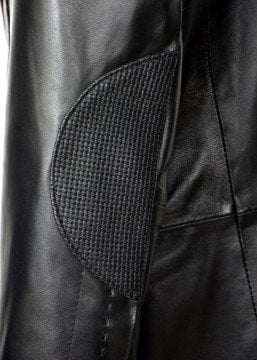 Dikiş Detaylı Düğmeli Siyah Renk Erkek Deri Mont