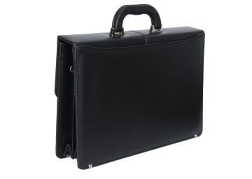 Orta Boy Kapaklı Evrak Çantası Siyah Renk