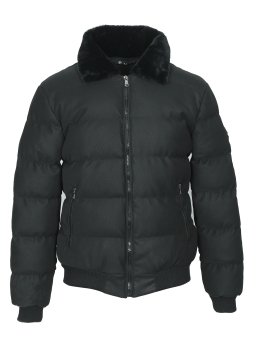 Yakası Kürklü Beli Ve Kolu Lastikli Spor Mont