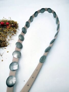 Gümüş Renk Yuvarlak Tokalı Kadın Kemer