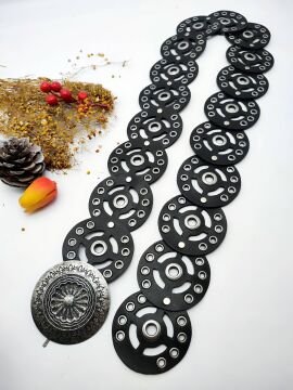 Yuvarlak Tokalı Delikli Model Kadın Kemer