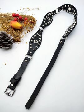 Metal İşlemeli Gümüş Renk Tokalı Kadın Kemer
