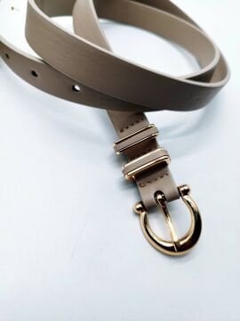 Parlak Altın Renk Tokalı Kadın Kemer