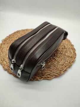 Deri El Çantası Kahve Renk