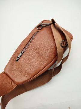 Erkek Deri Badi Bag Çanta Spor Model Taba Renk