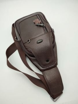 Erkek Deri Badi Bag Çanta Spor Model Kahve Renk