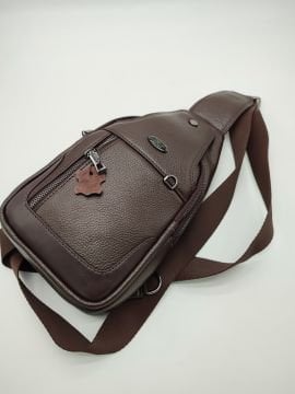 Erkek Deri Badi Bag Çanta Spor Model Kahve Renk