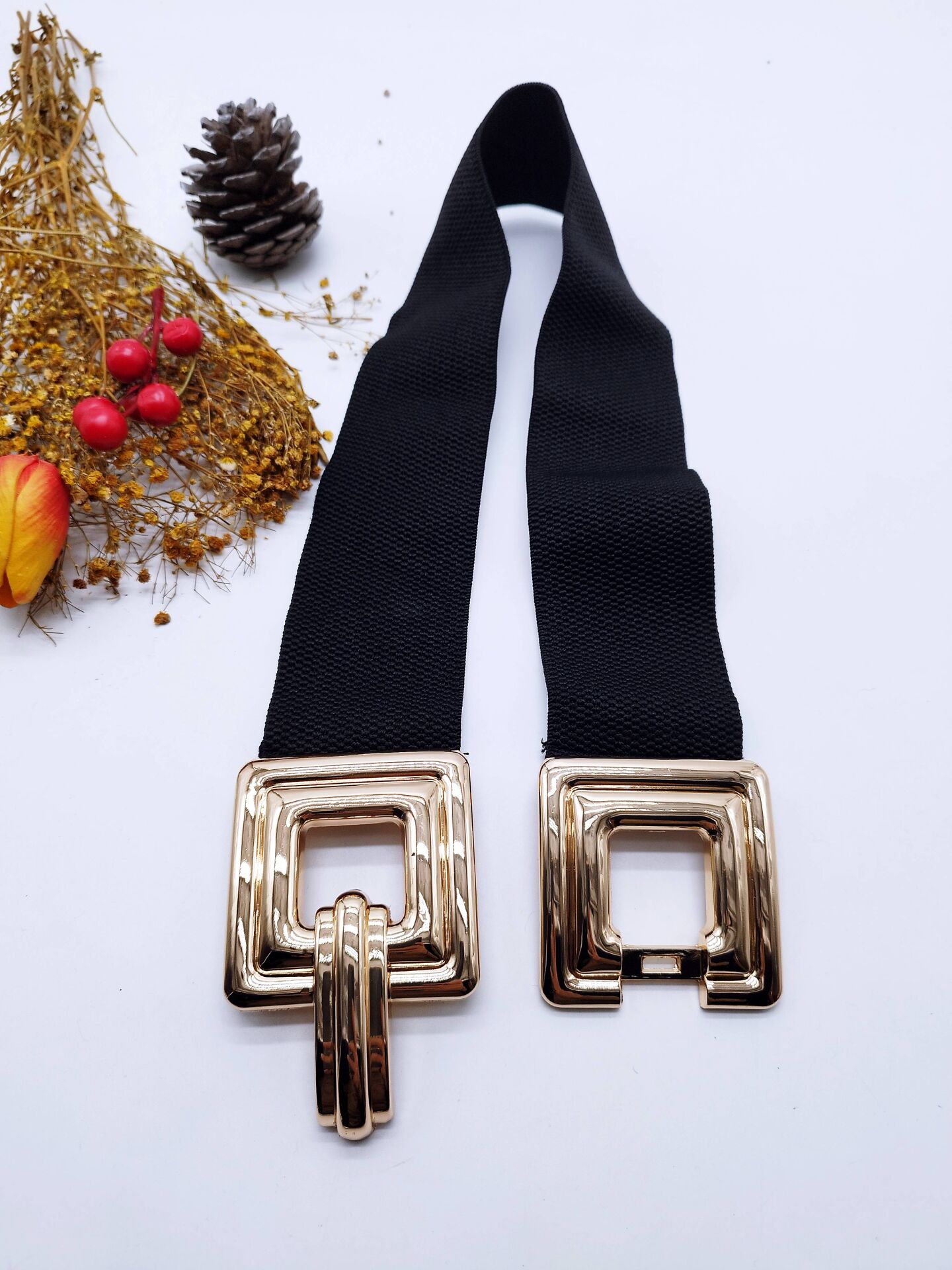 Altın Renk Tokalı Kayış Kadın Kemer