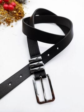 Gümüş Renk Tokalı Dikdörtgen Model Kadın Kemer