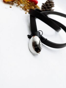 Damla Model Gümüş Renk Tokalı Kadın Kemer