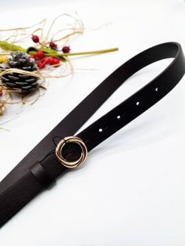 Altın Renk Tokalı Sarmal Model Kadın Kemer