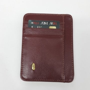 Siyah-Taba-Kahve Renkte Dikey Model Hakiki Deri Kartlık