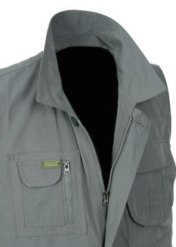 Battal Beden Yakalı Ve Torba Cepli Yazlık Kumaş Yelek Haki Renk