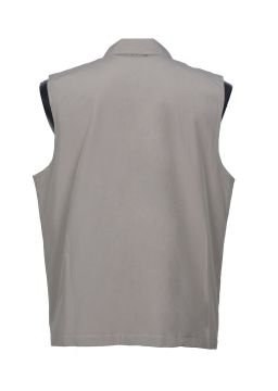 Battal Yakalı Ve Torba Cepli Yazlık Kumaş Yelek Krem Renk