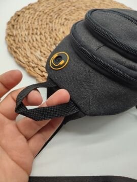 Küçük Boy Kanvas Kumaş Göğüs Çantası