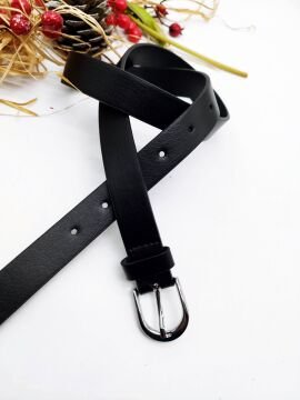 Klasik Gümüş Renk Tokalı Kadın Kemer