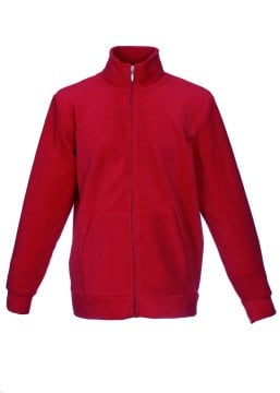 Yakalı Polar Mont Kırmızı Renk
