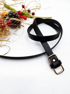 Altın Renk Tokalı Deliksiz Model Kadın Kemer