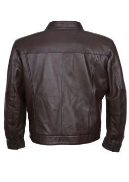 Battal Beden Fındık Renk Spor Erkek Deri Ceket