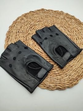 Kesik Parmak Erkek Deri Eldiven