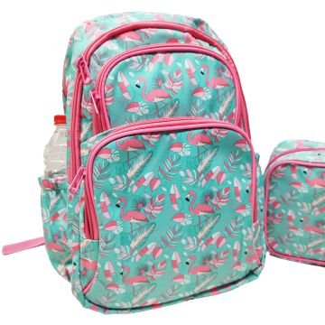 Flamingo Baskılı Kız Çocuk Okul Sırt Çantası