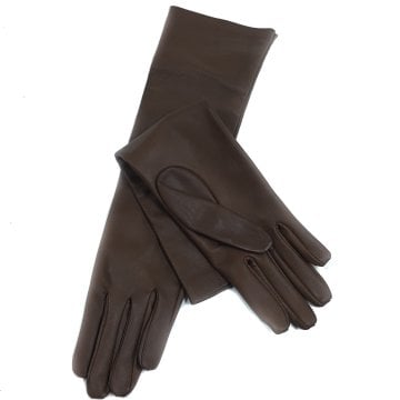 Taba Renk Uzun Bayan Deri Eldiven