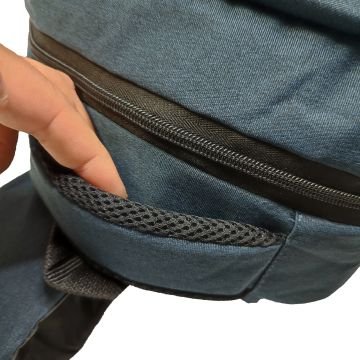 Çapraz Parça Detaylı Sırt Çantası Lacivert Renk