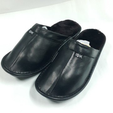 Erkek Deri Terlik İçi Komple Koyun Kürkünden