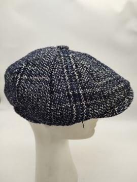 Tasarım Kumaş Erkek Modern Klasik Kasket Lacivert Renk