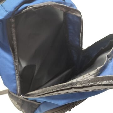 Dikey Fermuarlı Spor Model Sırt Çantası Mavi Renk