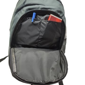 Dikey Fermuarlı Spor Model Sırt Çantası Gri Renk