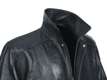 Beli Lastikli Model Siyah Renk Erkek Deri Mont
