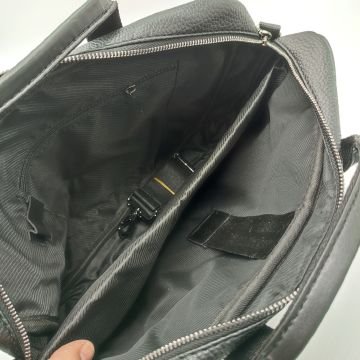 Emitasyon Deri Askılı Evrak Çantası Siyah Renk