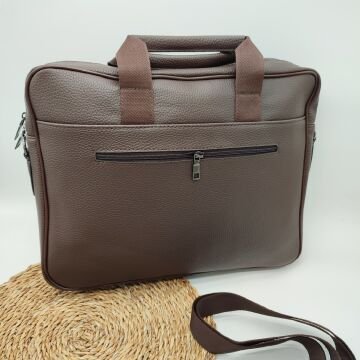 Deri Büyük Boy Erkek Evrak Çantası Kahve Renk