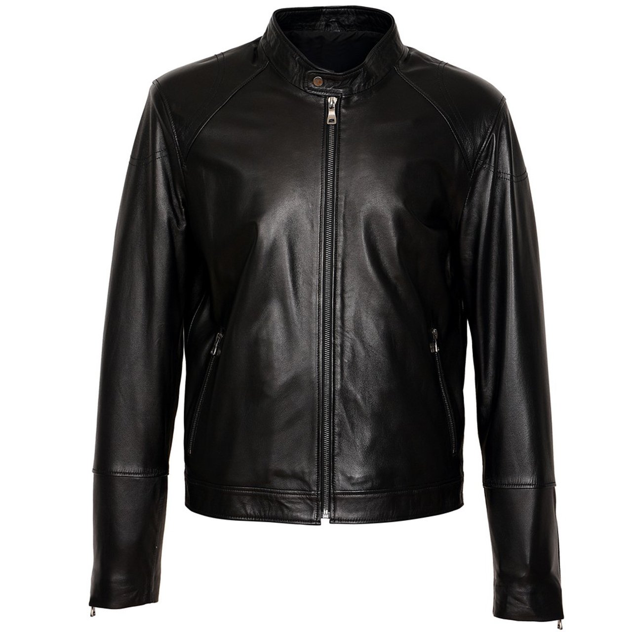 Slim Fit Kesim Sade Ve Spor Erkek Deri Mont