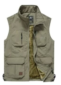 İçi Peluşlu Siyah Renk Outdoor Kışlık Yelek
