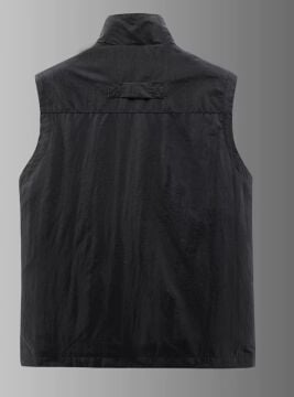 İçi Peluşlu Siyah Renk Outdoor Kışlık Yelek