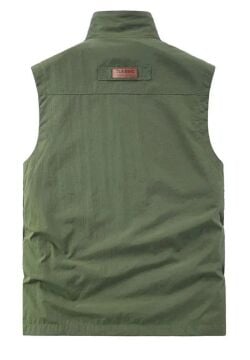 İçi Peluşlu Haki Renk Outdoor Kışlık Yelek